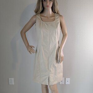 Il Marchese Coccapani Dress Women's EU Size 44 Sleeveless Tan Vintage Small
